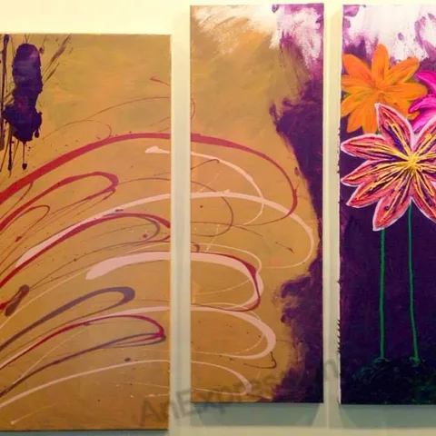 October rain [Acrylic & gels on canvas, 38 x 50], a painting by Neha