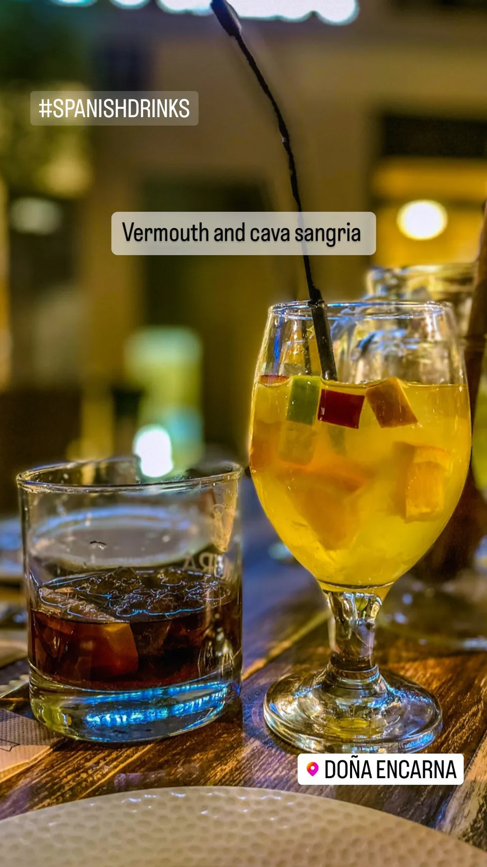 Vermouth and cava sangria