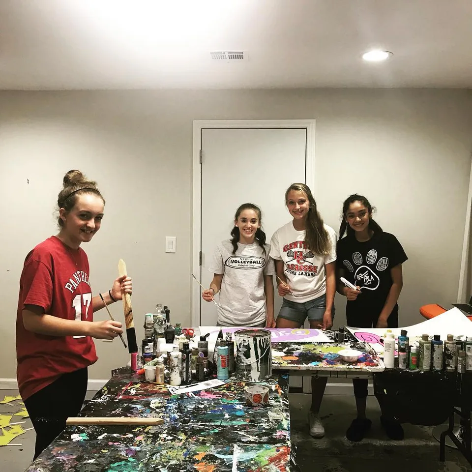 School projects. Art with friends. #goodtimes #tbt, 1 of 1