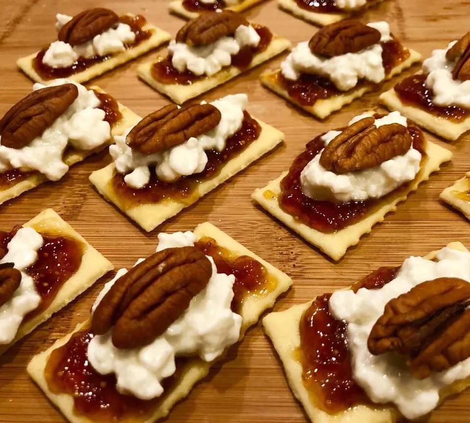 Calling all figgy lovers...#crackers #figjam #cottagecheese #pecans…, 1 of 1