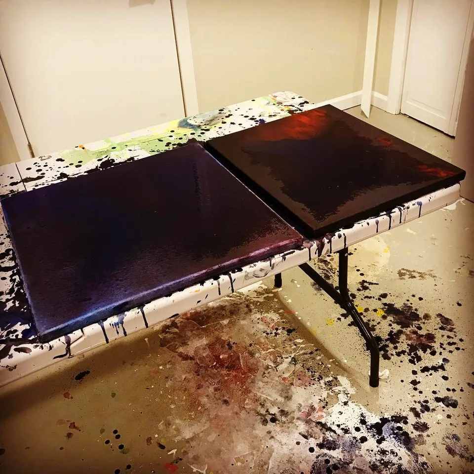 No idea where this is going... we'll find out... #painting #beenawhile…, a painting by Neha