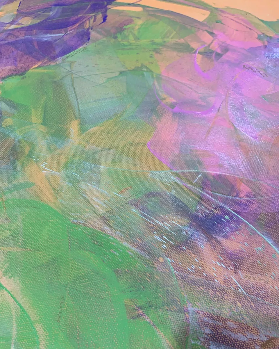 Looking on to greener fields, a painting by Neha