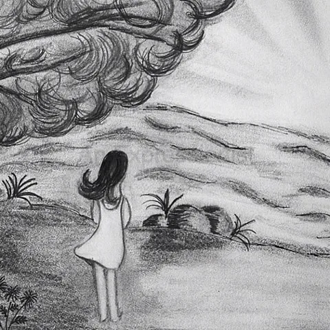 Morning glory #nehalimaye #anexpressionist #originalart #art #pencilonpaper…, a painting by Neha