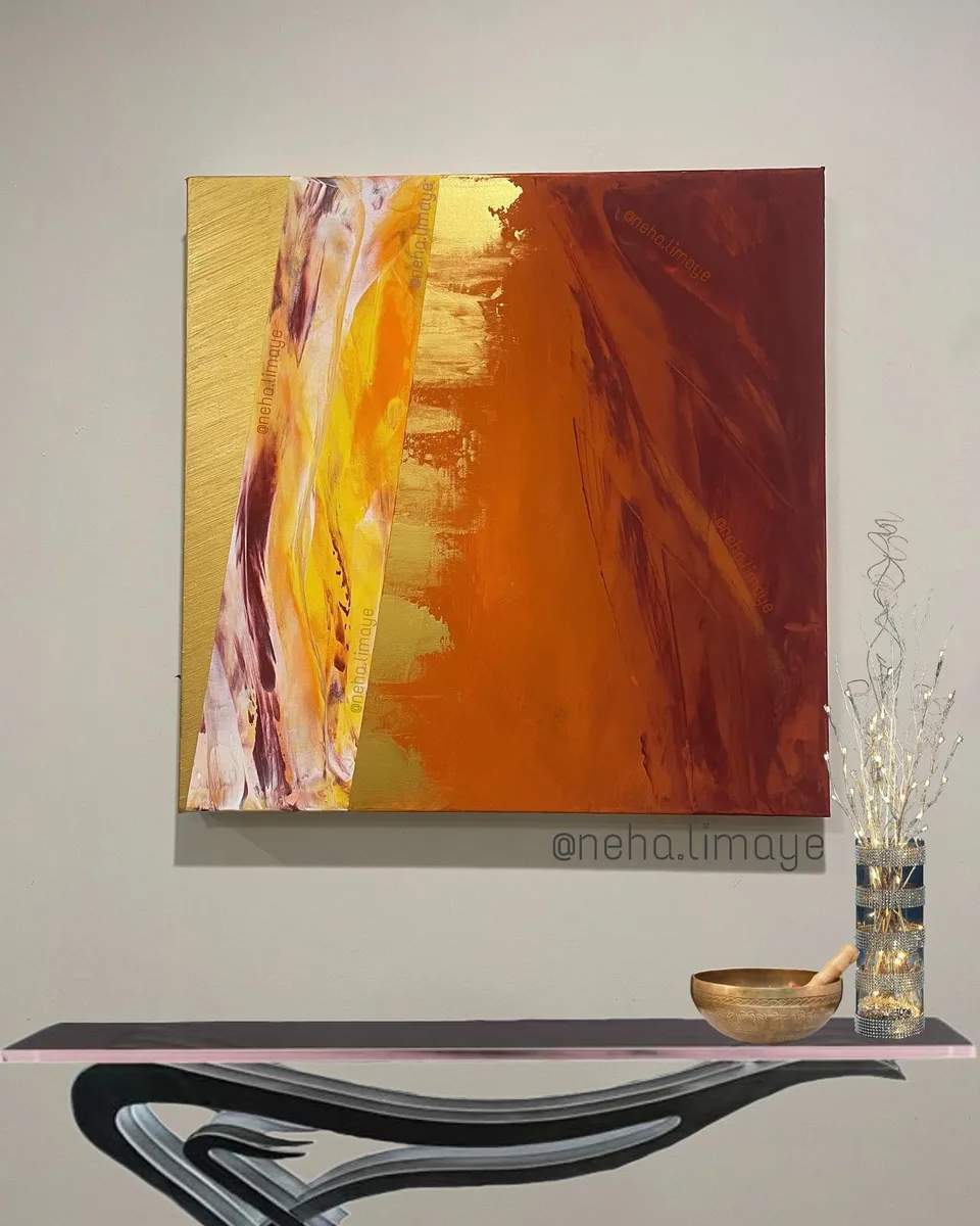 The gold lining: Universe, a painting by Neha