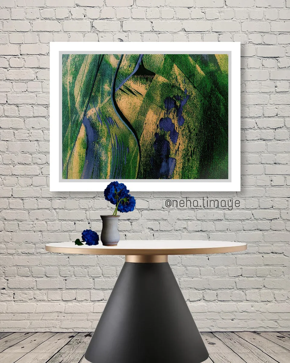 Weaving moods, a painting by Neha