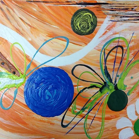 Much needed interruptions 4, a painting by Neha