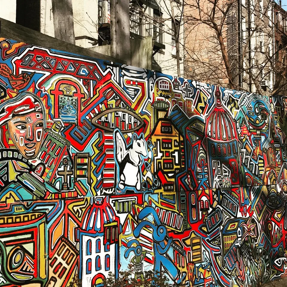 Weaving a web of colors and expressions... #streetart #art #storiesinart…, 1 of 3