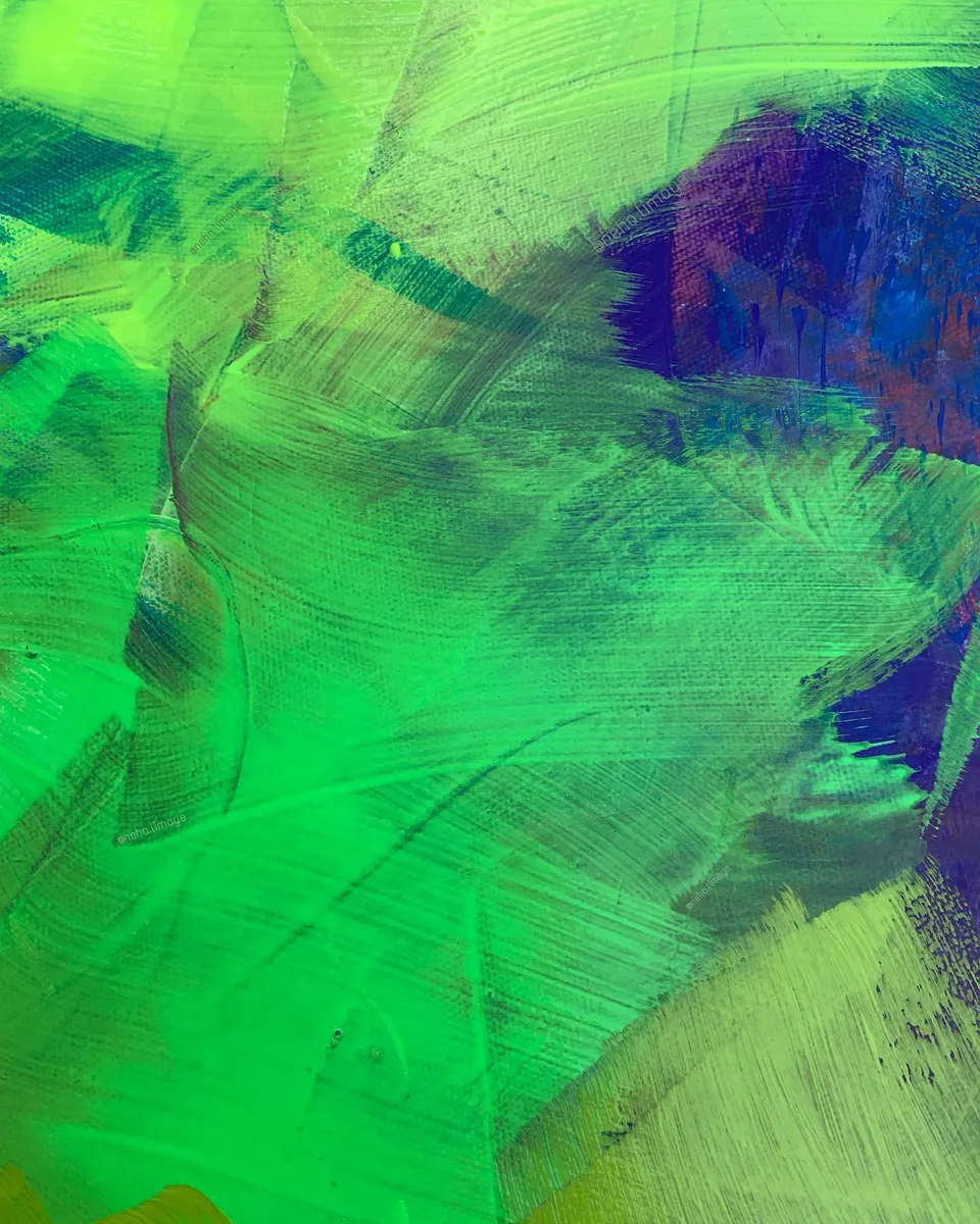 Green with...?, a painting by Neha
