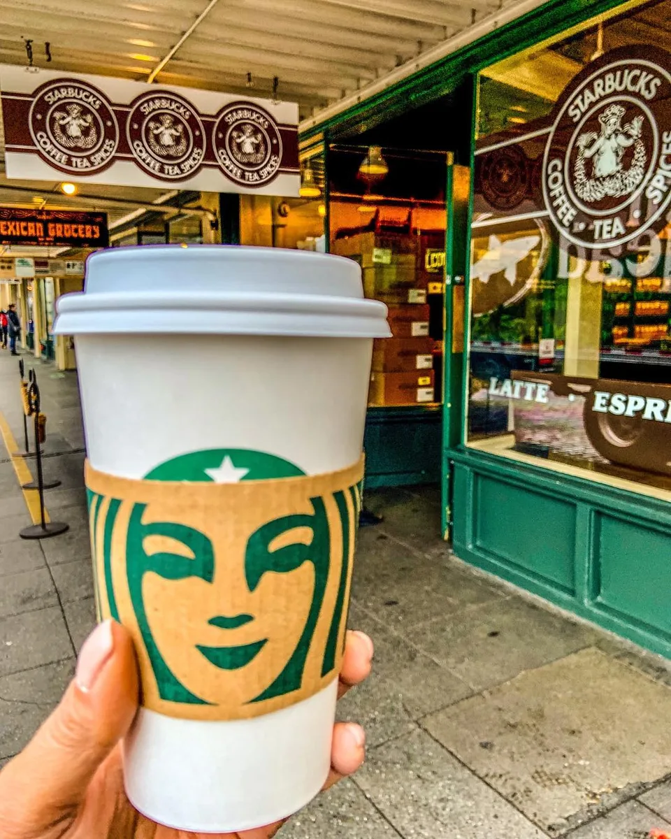 Loyal. Customer. Visit. To the @firststarbucks to get the morning fix of my…, 1 of 1