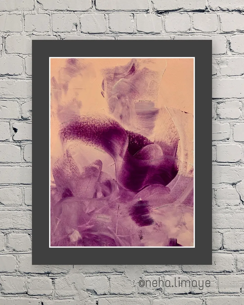Wishing upon a purple rain, a painting by Neha