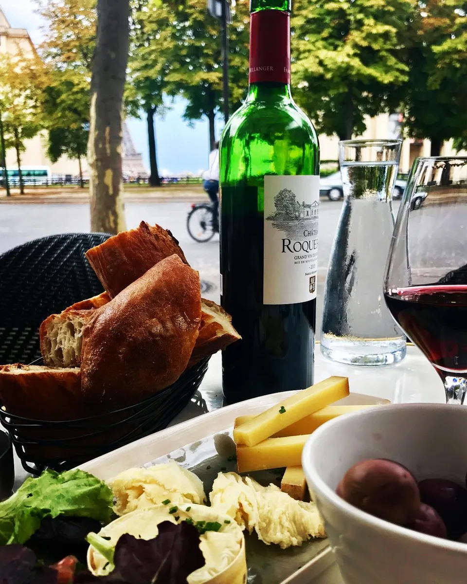 When the world passes by #foodsofeurope #wine #cheese #view #besttimes…, 1 of 1
