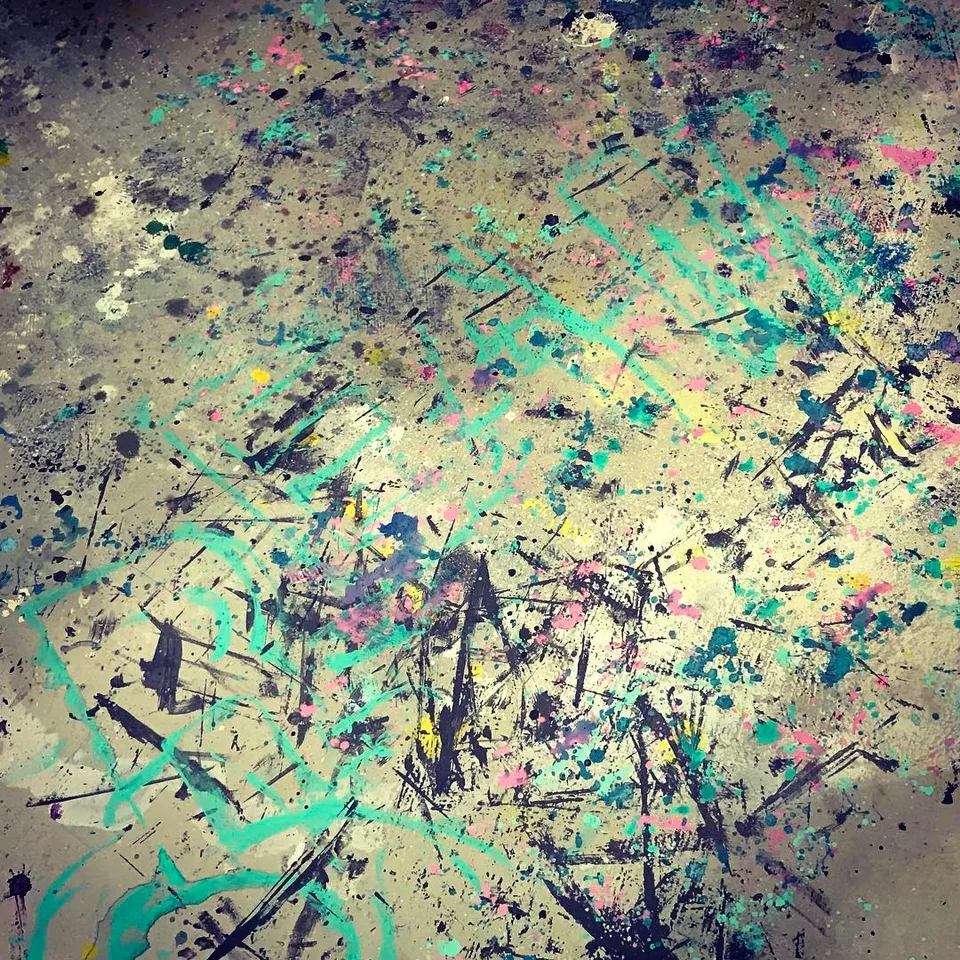 Remnants of #thoughts and #expressions left behind... #studiofloor #art…, 1 of 1