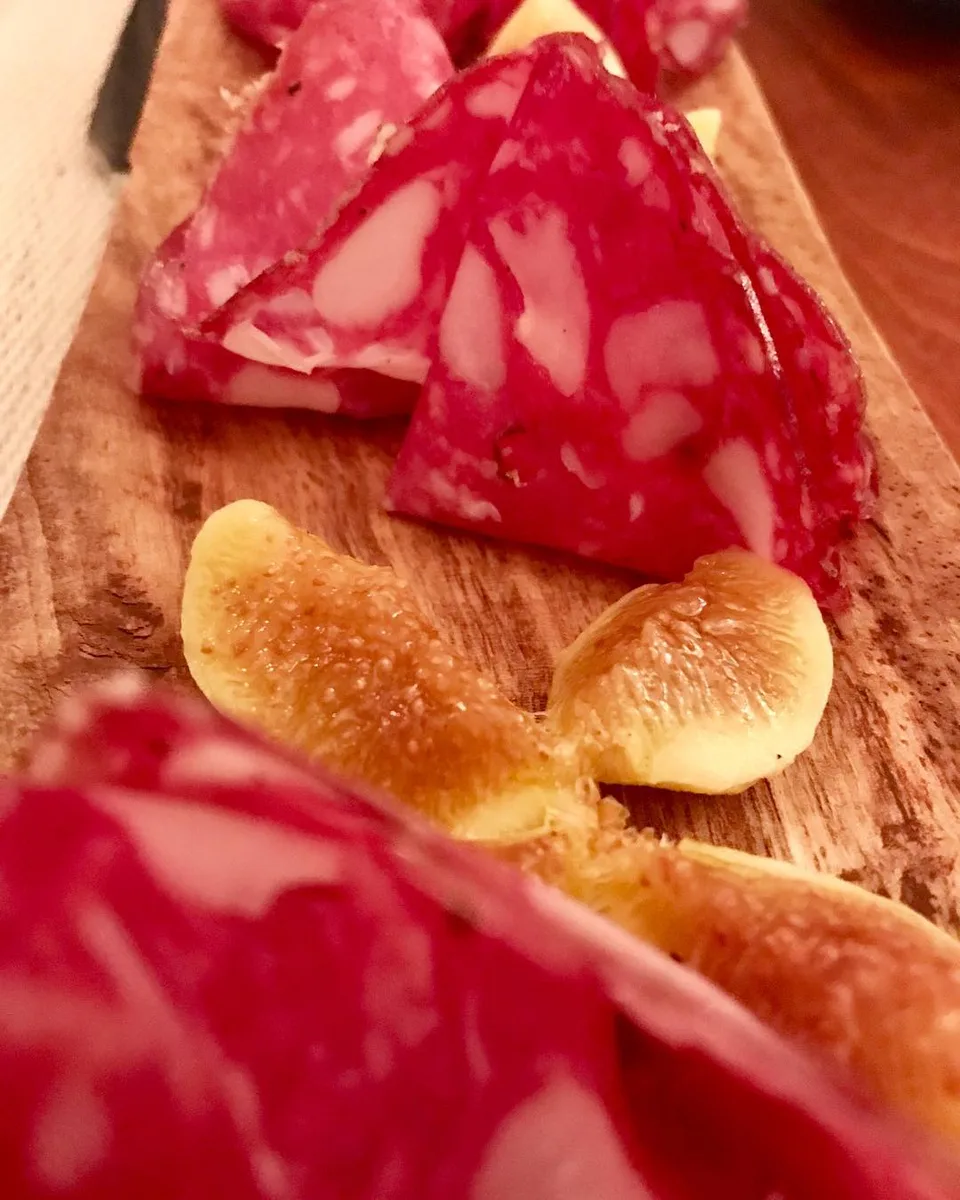 Tantalizing tastes! #foodsofeurope #figs #salami #freshpicked #freshcured…, 1 of 1