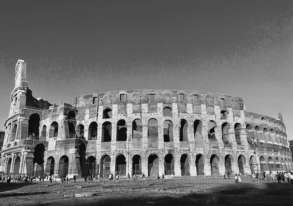 The roman way #romancingrome #theblackandwhiteseries #colosseum #rome #italy…, 1 of 1
