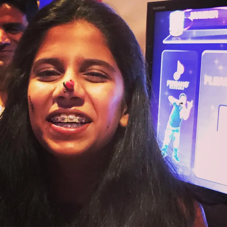 Our very own #rudolph with her #rednose | #christmasbaby #pune #traveldiaries…, 1 of 1