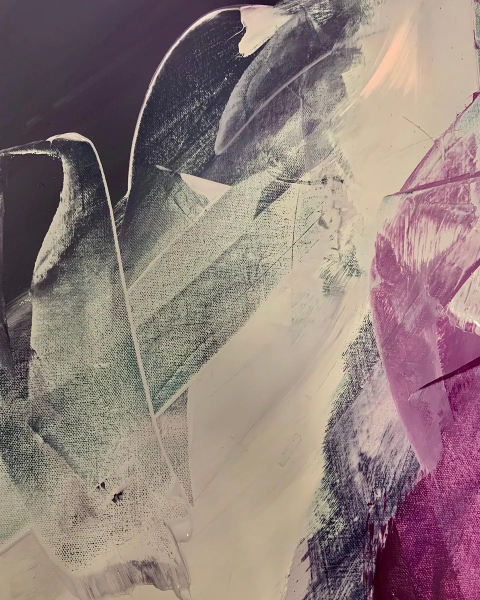 Self isolation = More studio time, a painting by Neha