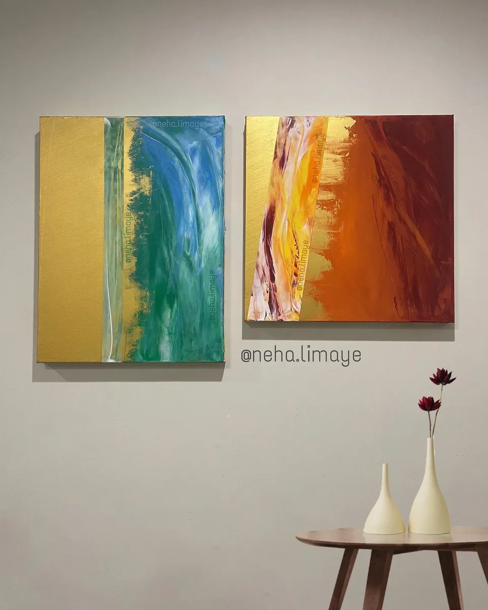 The gold lining, a painting by Neha