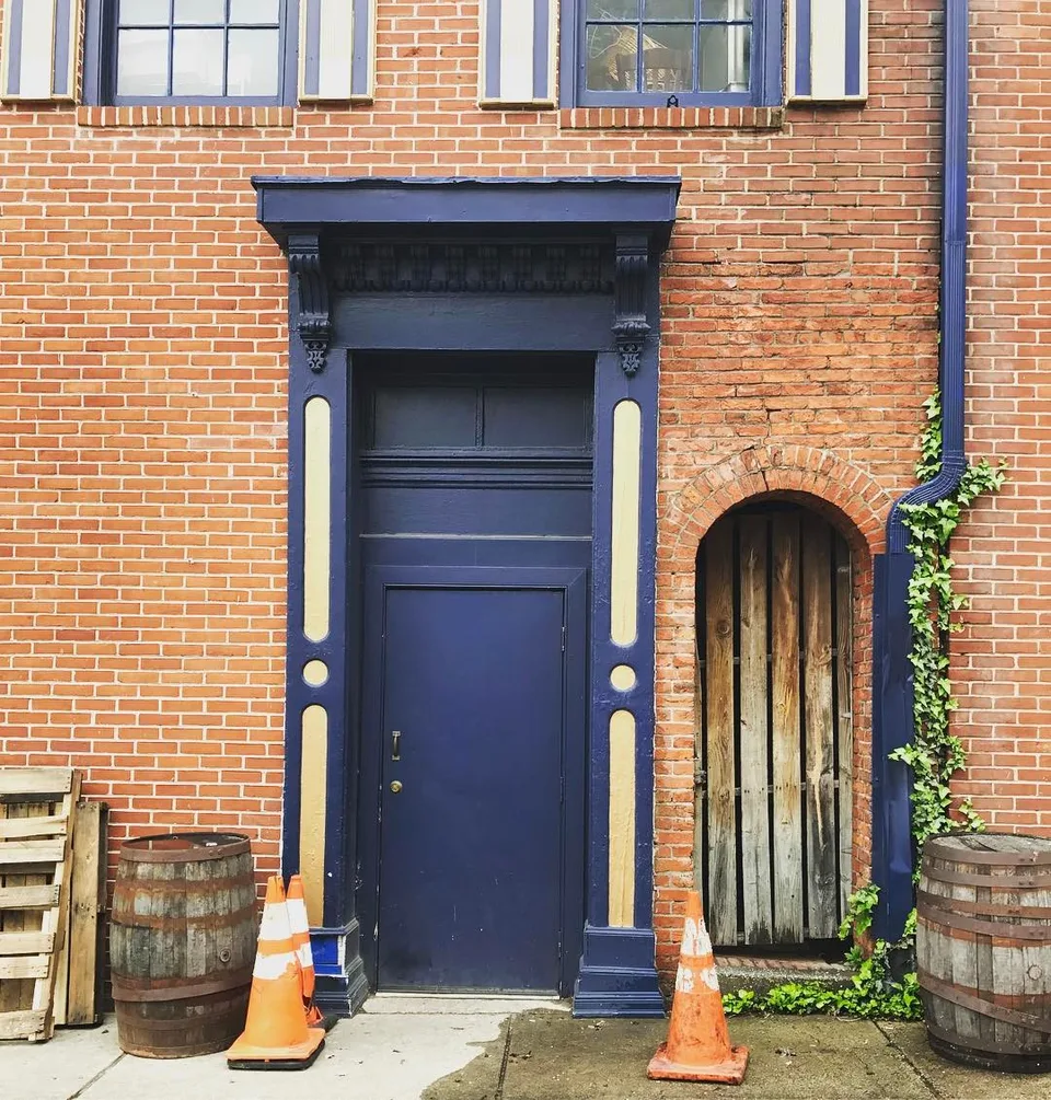 Door & door! #doorcollection #doors #brickfacade #beerbarrels…, 1 of 1