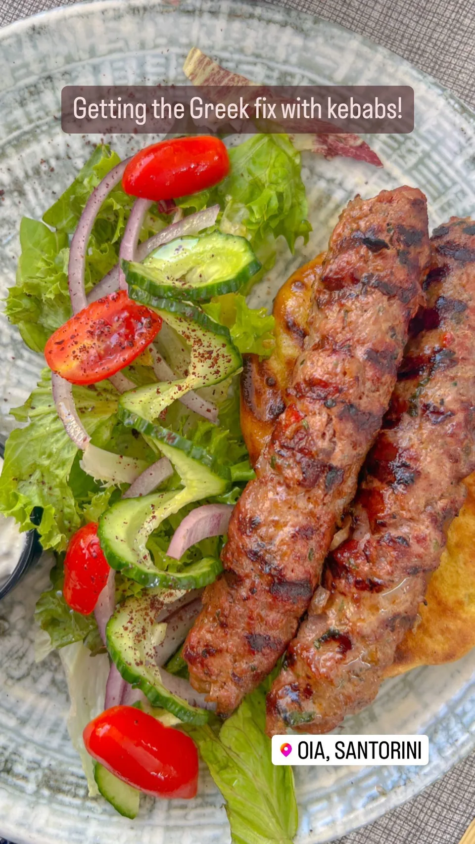 Getting the Greek fix with kebabs!