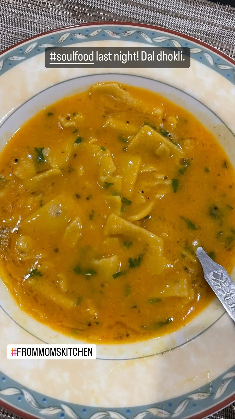 #soulfood last night! Dal dhokli.