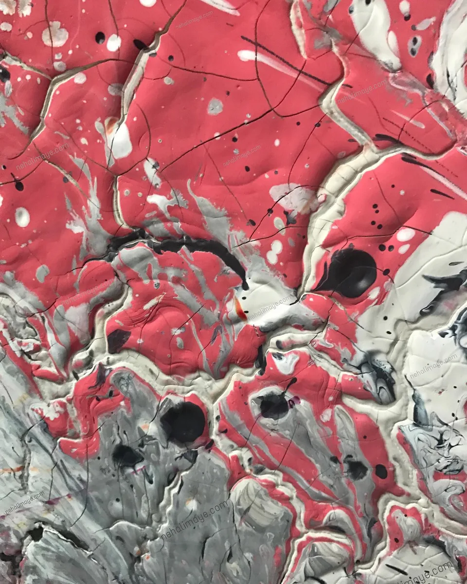 What’s life without a few cracks? Just navigate them, don’t fall into them., a painting by Neha