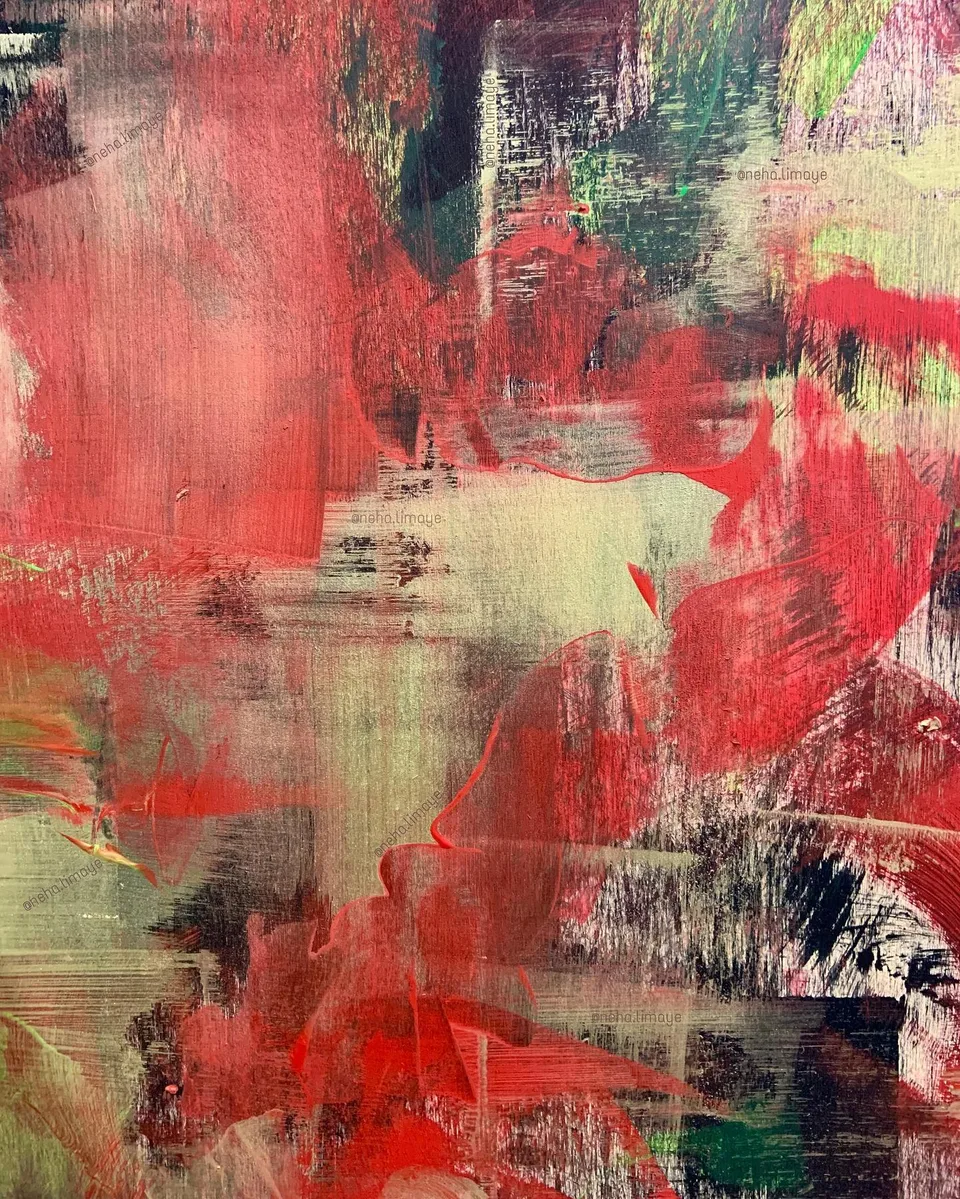 Vermilion dreams, a painting by Neha