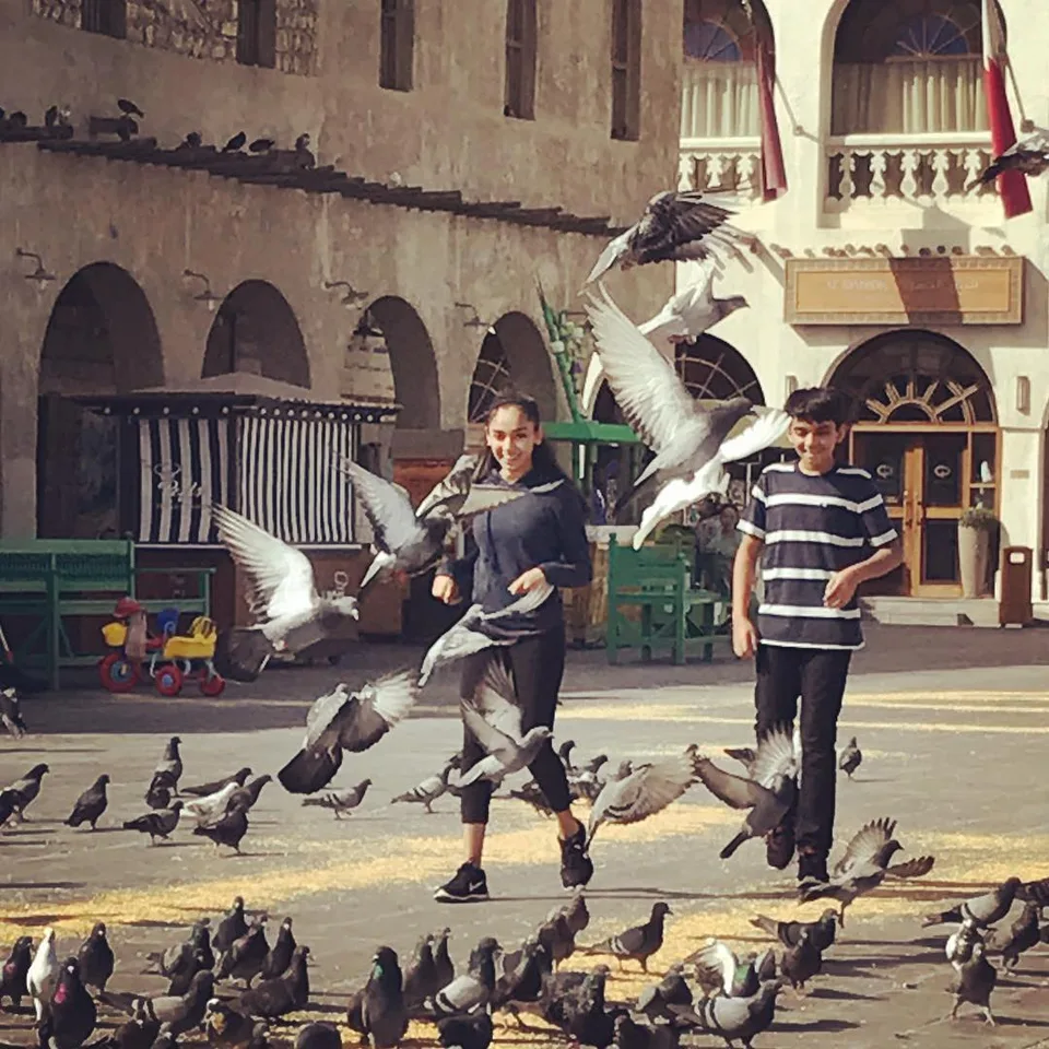 A walk with the pigeons... #earlymornings #souqwaqif #doha #qatar #traveldiaries, 1 of 1
