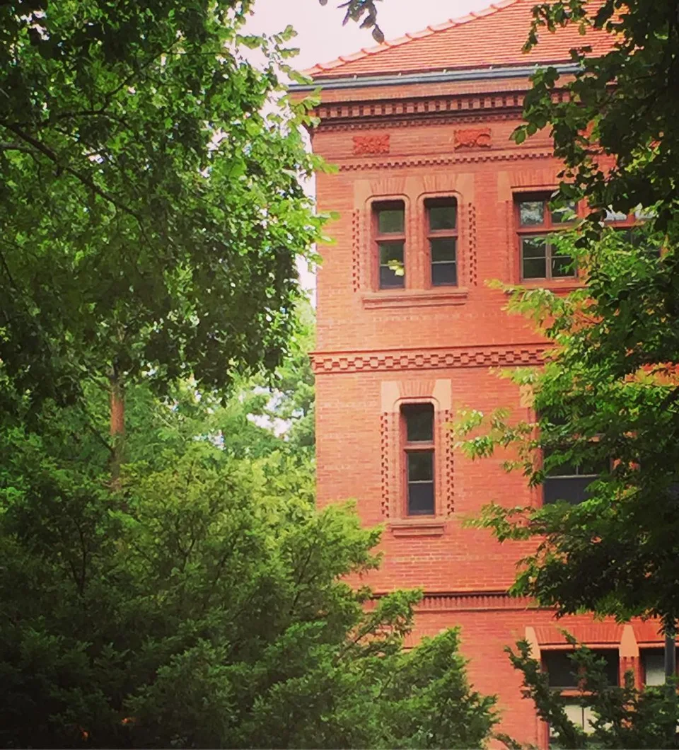 Peeking beauty... #brownstone #oldarchitecture #cannevergetenough #harvard…, 1 of 1