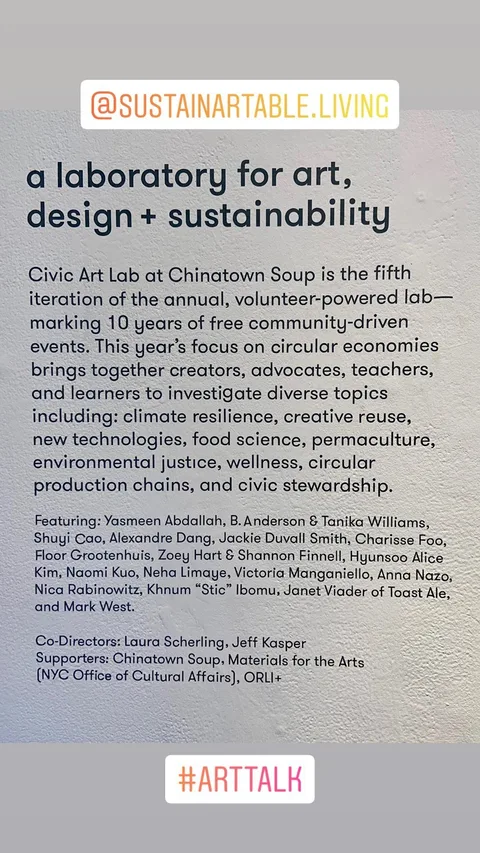 Sustainable Living with Art: a talk at Civic Art Lab 2019, 4 of 8