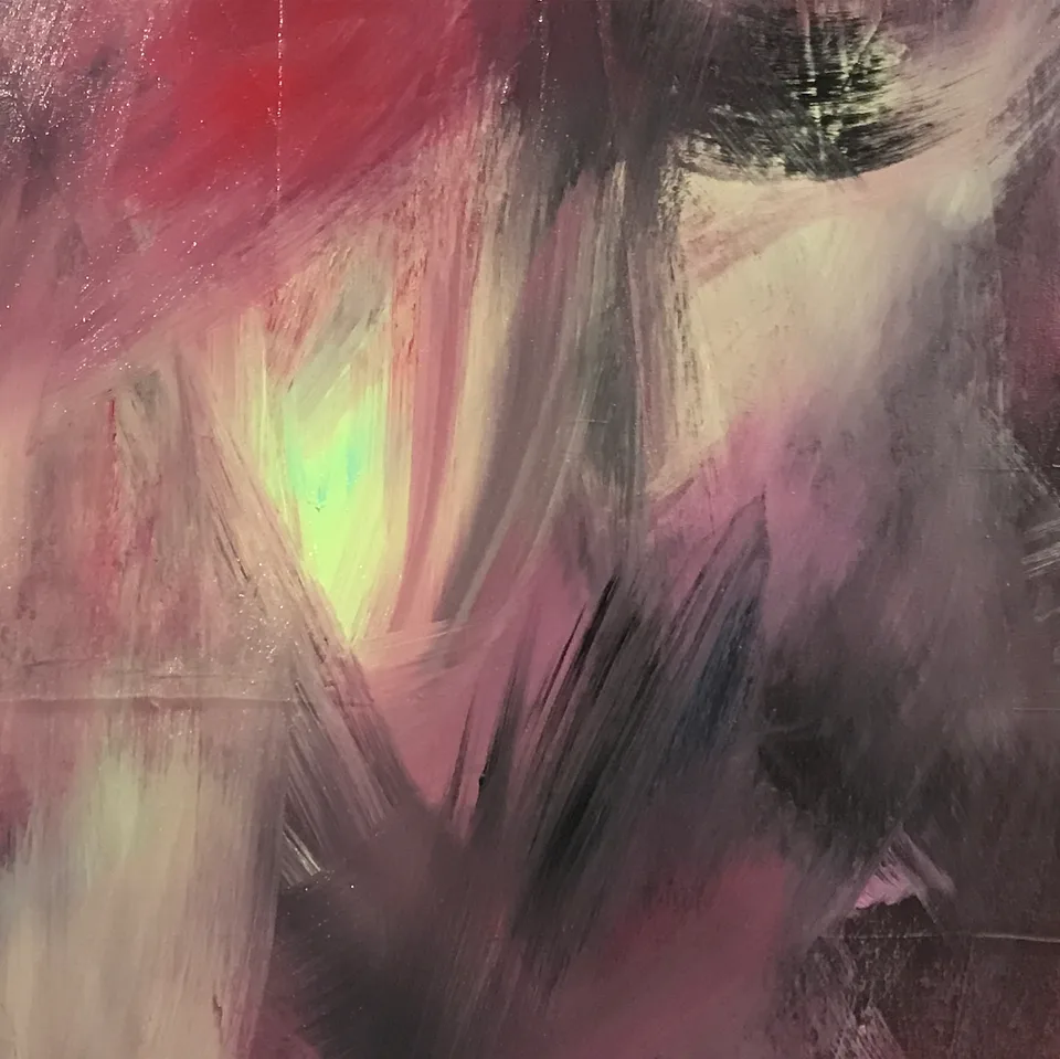 When there's chaos all around you, you need... (stay tuned)... #nehalimaye…, a painting by Neha