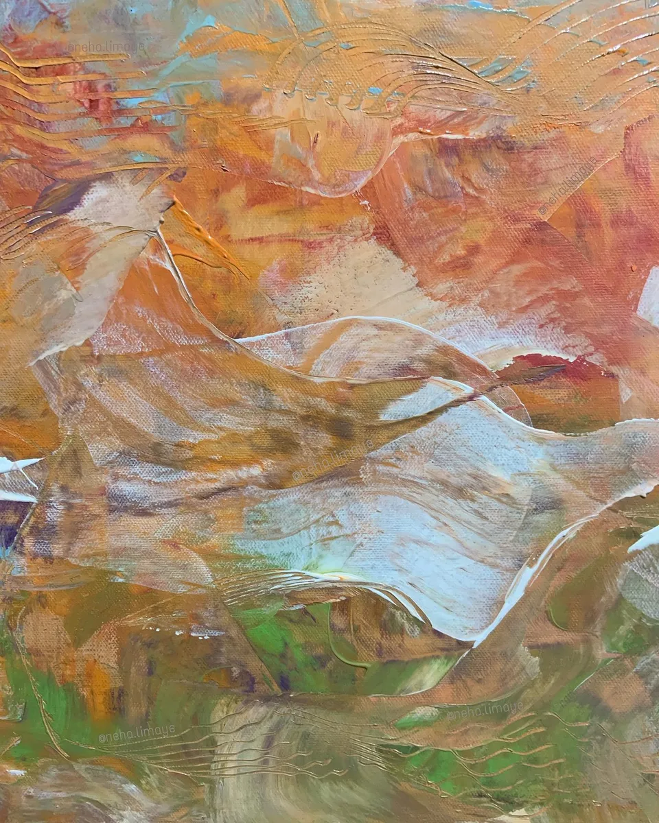 Of waves and braves, a painting by Neha