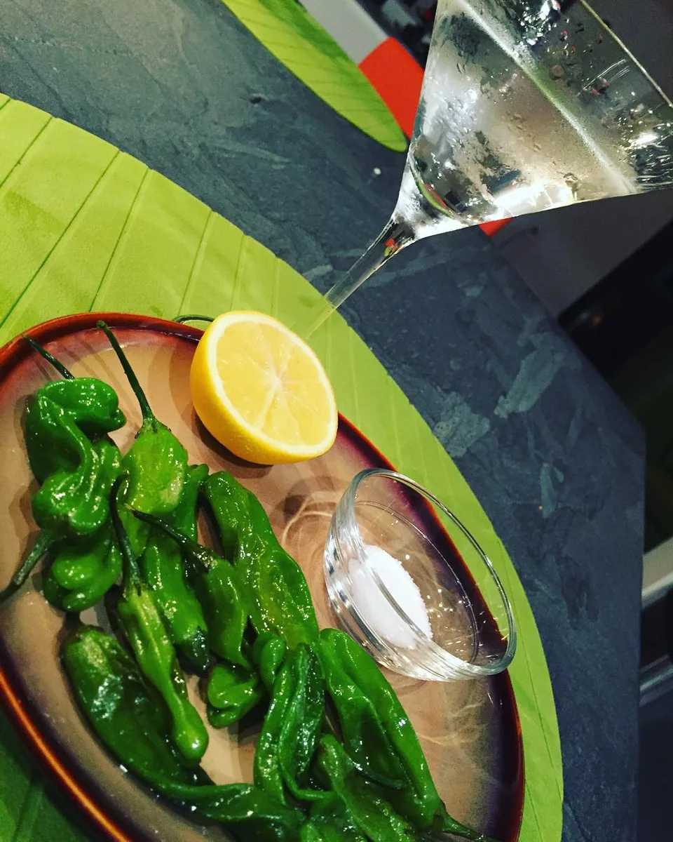Red carpet worthy start to #goldenglobes2016 with #shishitopeppers & #saketini, 1 of 1