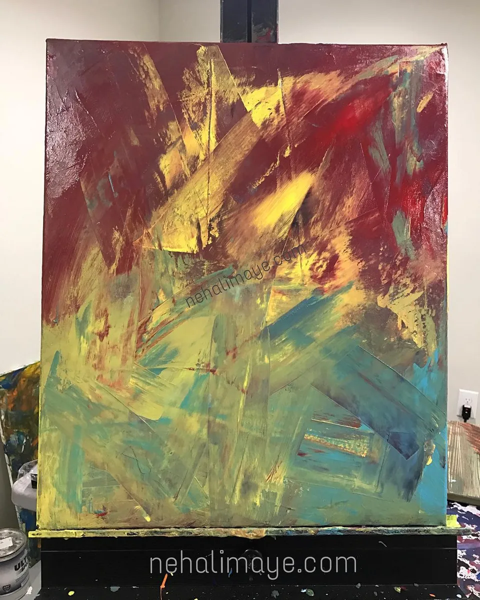 The making of Faith, a painting by Neha