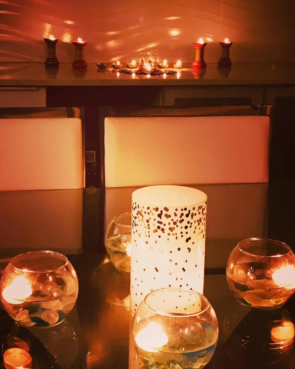 The light and drama show... #diwali #decor #diyas #athome #festive…, 1 of 1