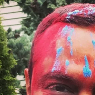 Happy faces #holi #colors #festivalofcolors #artbychance #artinspiration #art…, 2 of 4