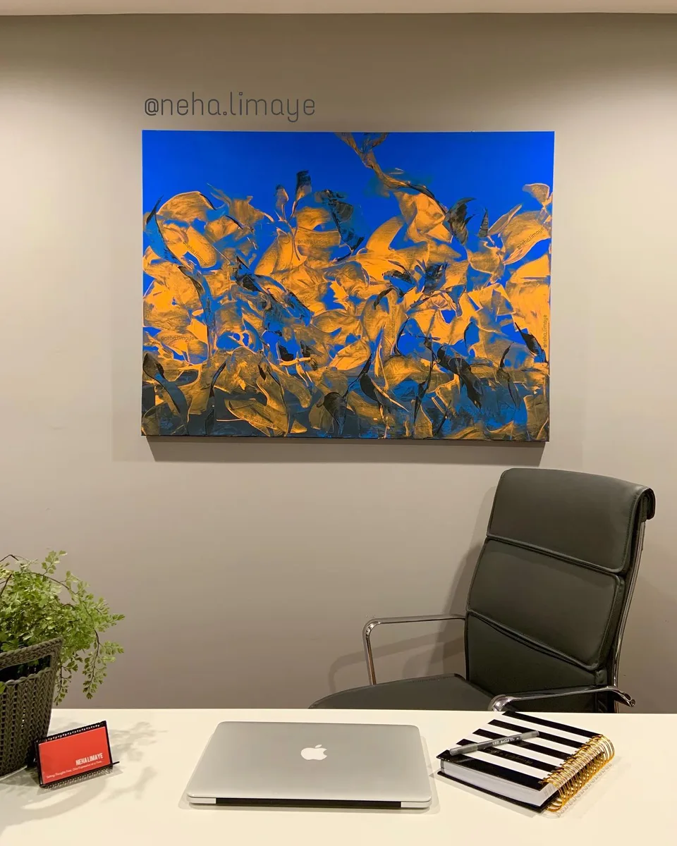 Blazing revolt, a painting by Neha