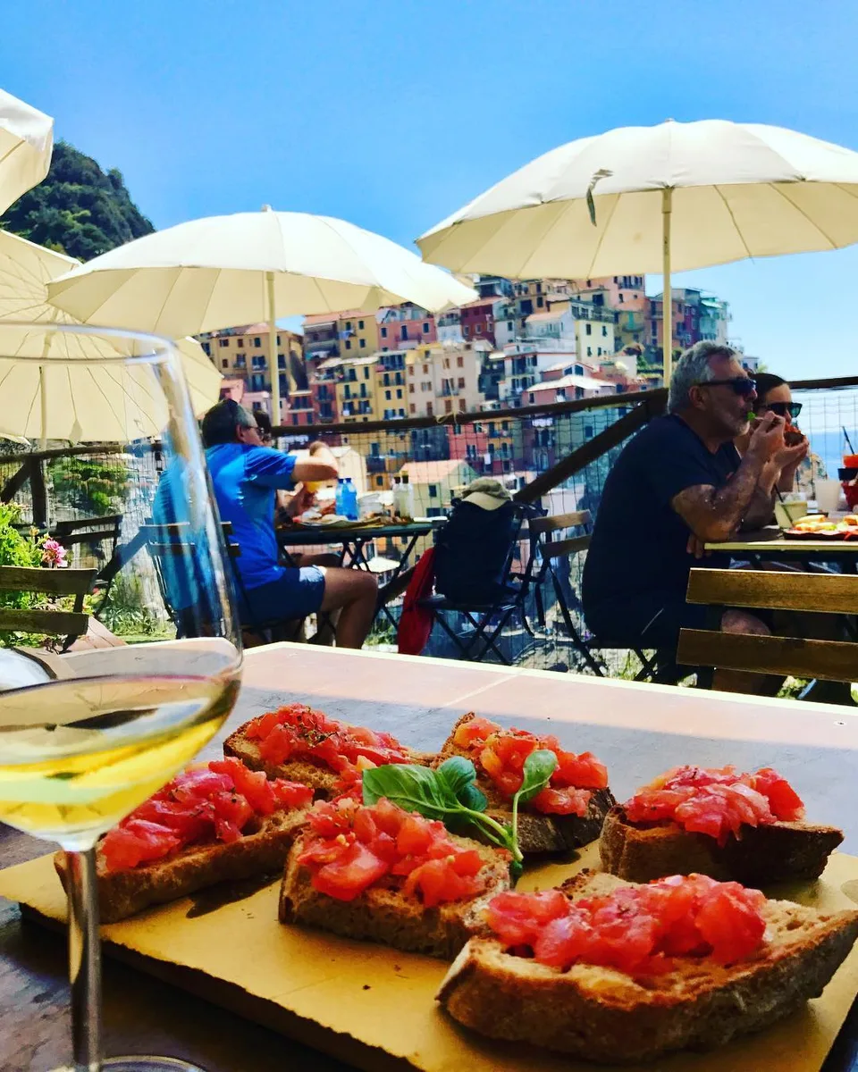 Viewing and tasting #foodsofeurope #freshpicked #freshtotable #bruschetta #wine…, 1 of 1