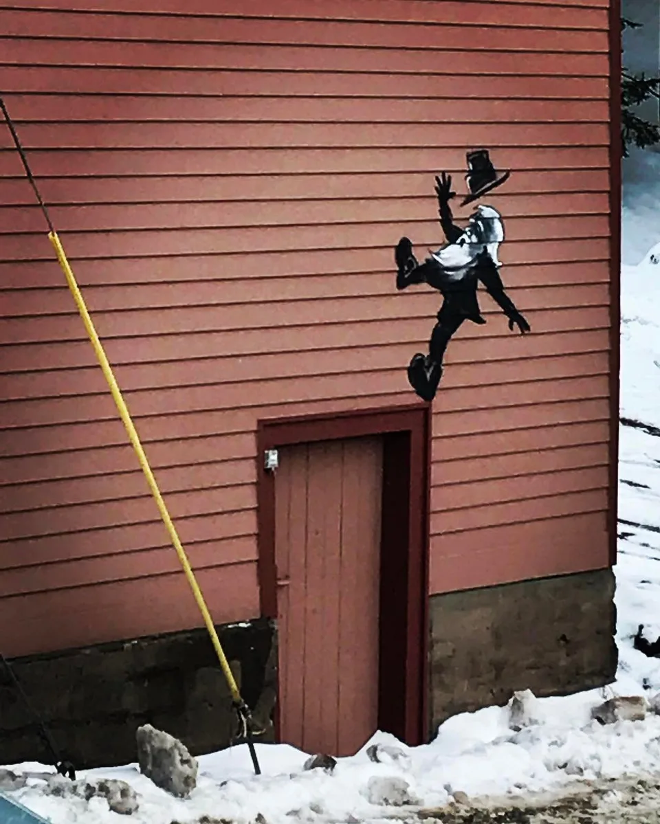 Oops! #banksyinspired #streetart #localart #travelfinds #traveldiaries…, 1 of 1