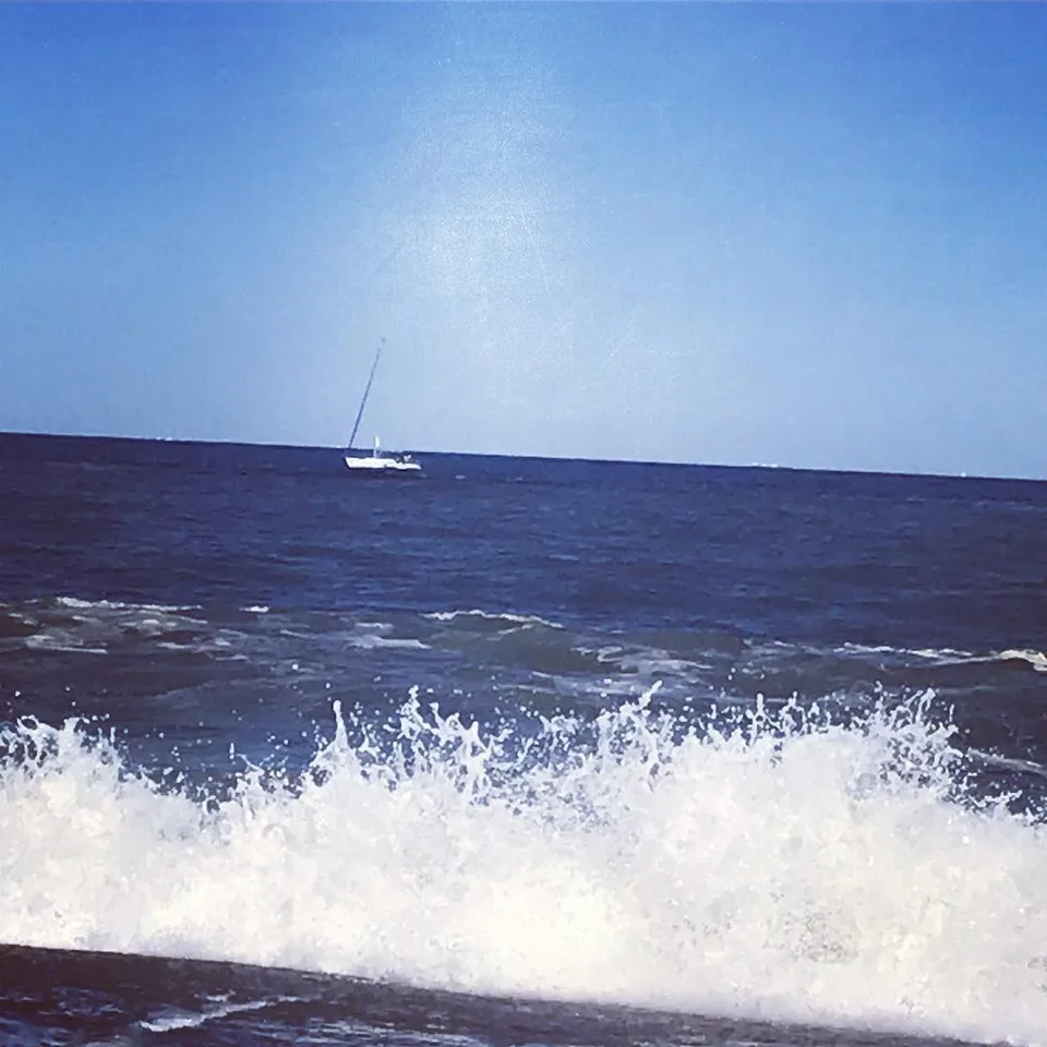 Let's sail away to nowhere land... #wherewatermeetssky #horizon #bluewater…, 1 of 1