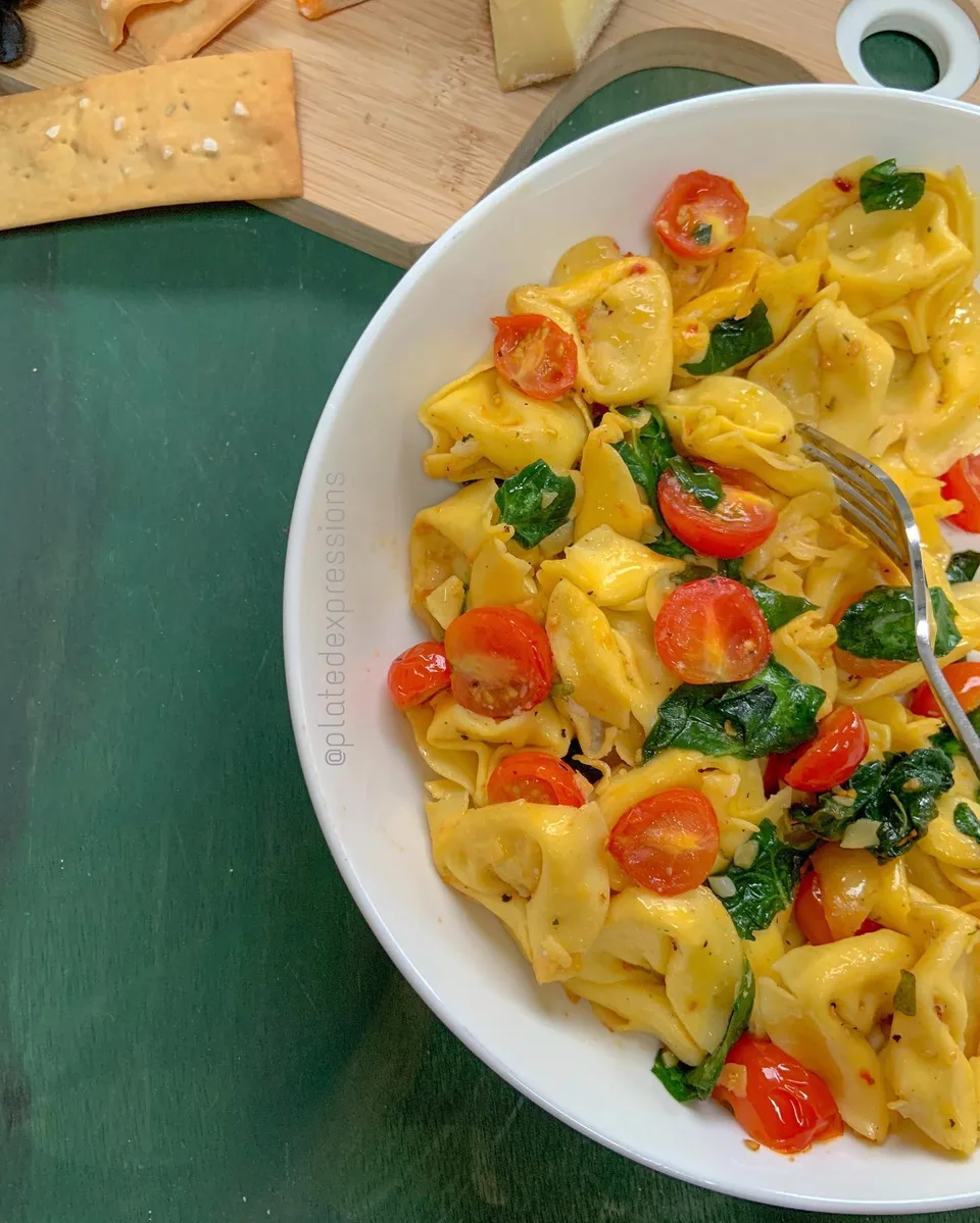 Powerhouse Tortellini with a side of cheese and cracker board!, 1 of 2
