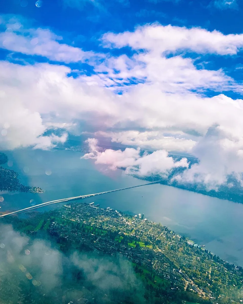 A peek through the clouds... at the Pike Place Land., 1 of 1