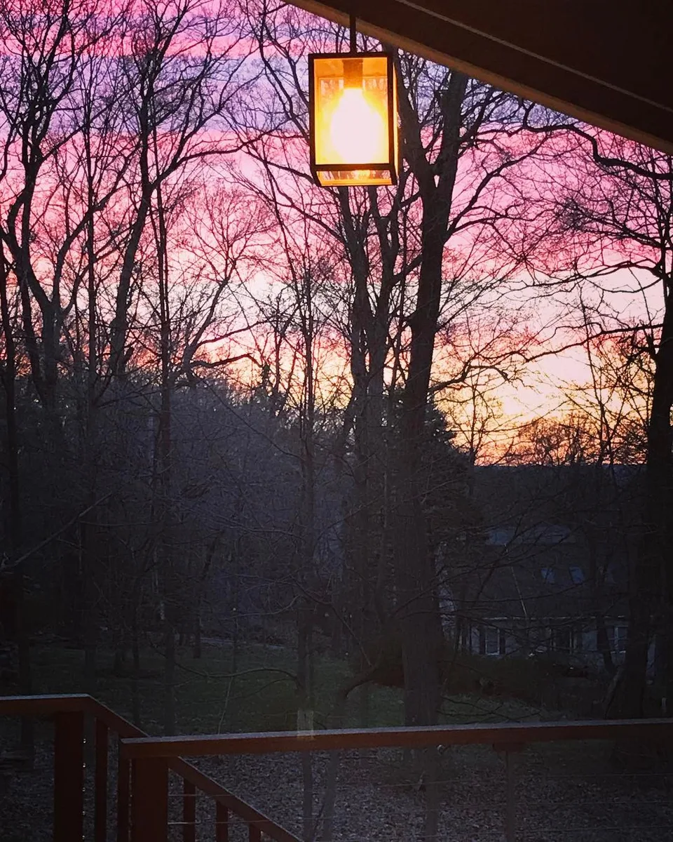 Drama! #sunset #deck #backyard #springevening #springishere #paintedsky #art…, 1 of 1