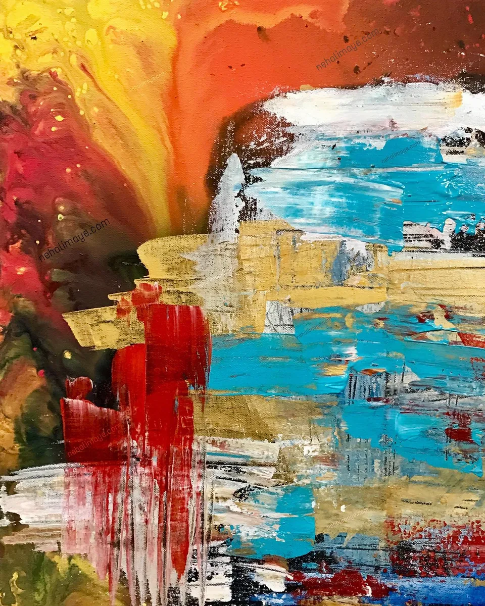 When there’s no beginning nor an end., a painting by Neha