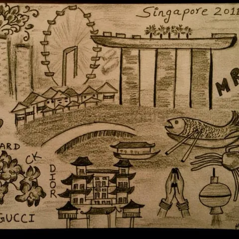 Singapore through my eyes #nehalimaye #anexpressionist #originalart #art…, a painting by Neha
