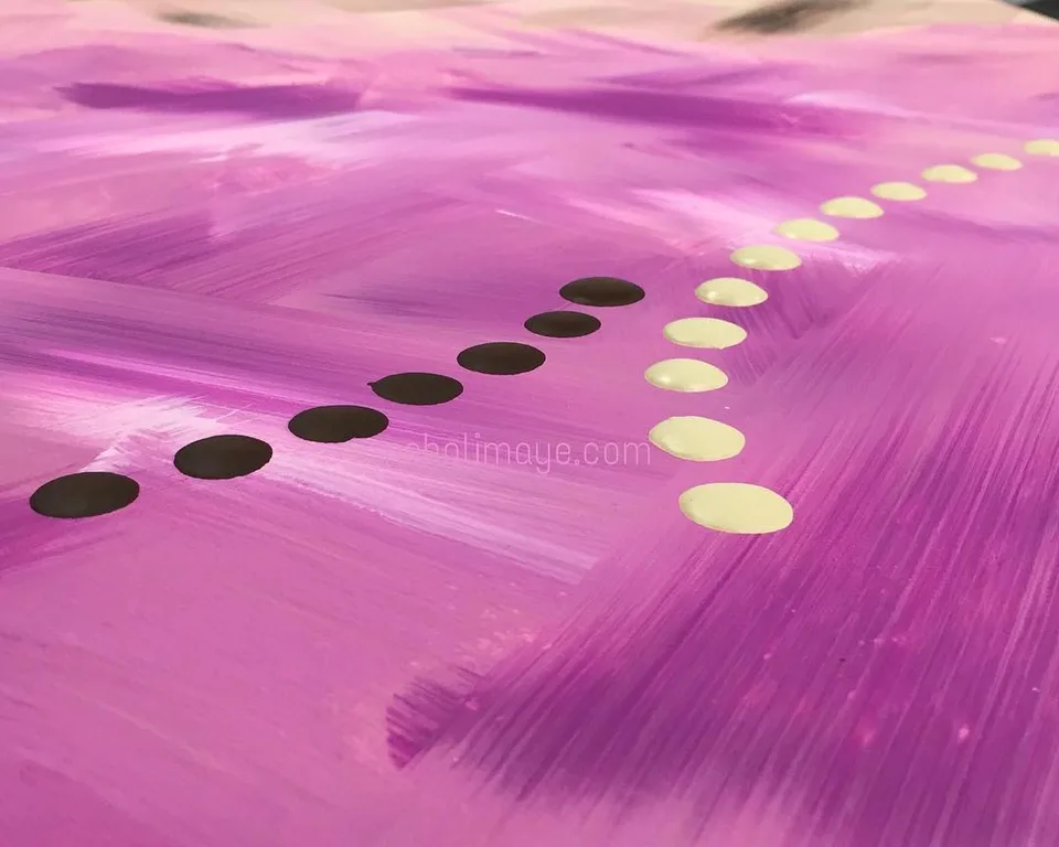 Dotting a path through, a painting by Neha