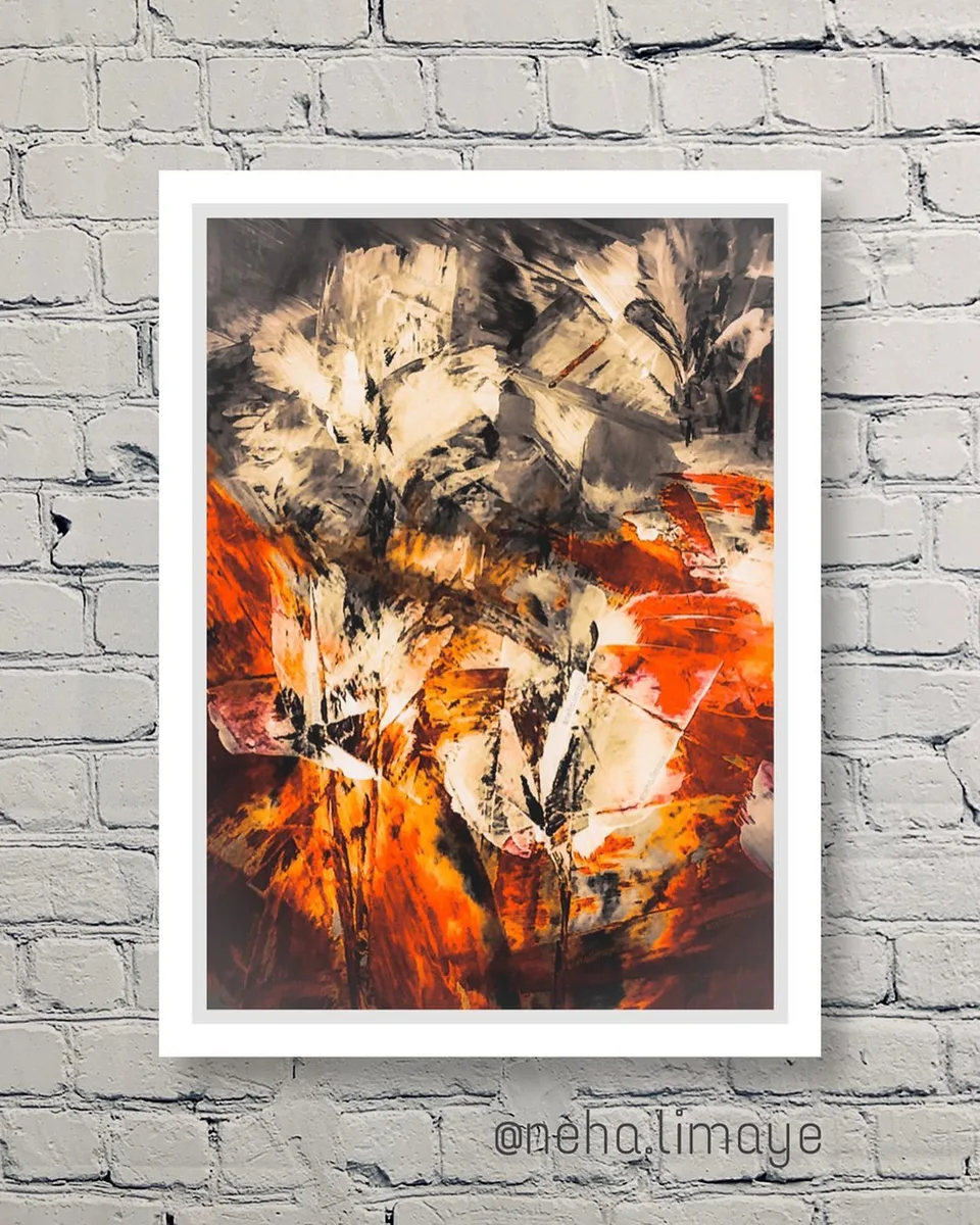 A fire to blossom, a painting by Neha