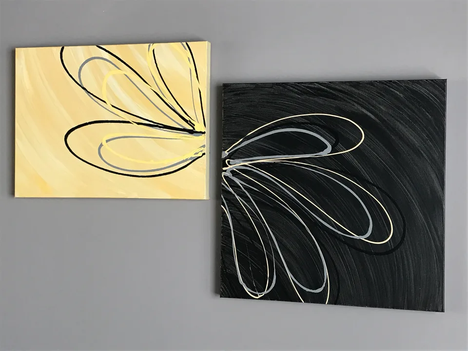 Contrasting reflections, a painting by Neha