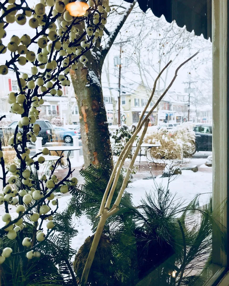 Time travels by... #lookingoutthewindow #cafe #lunch #snowday #firstsnow, 1 of 1