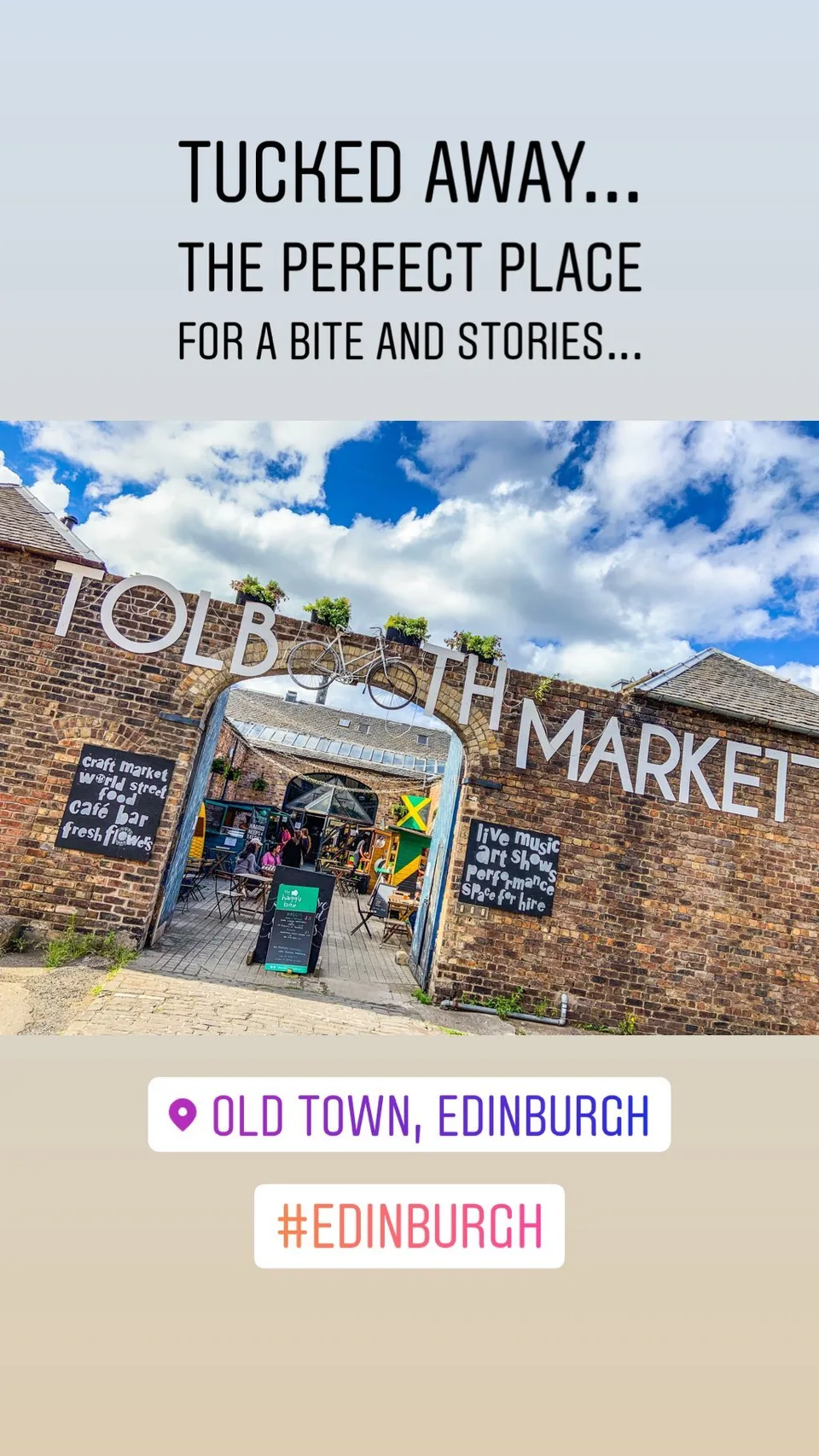 TUCKED AWAY...
THE PERFECT PLACE
FOR A BITE AND STORIES...