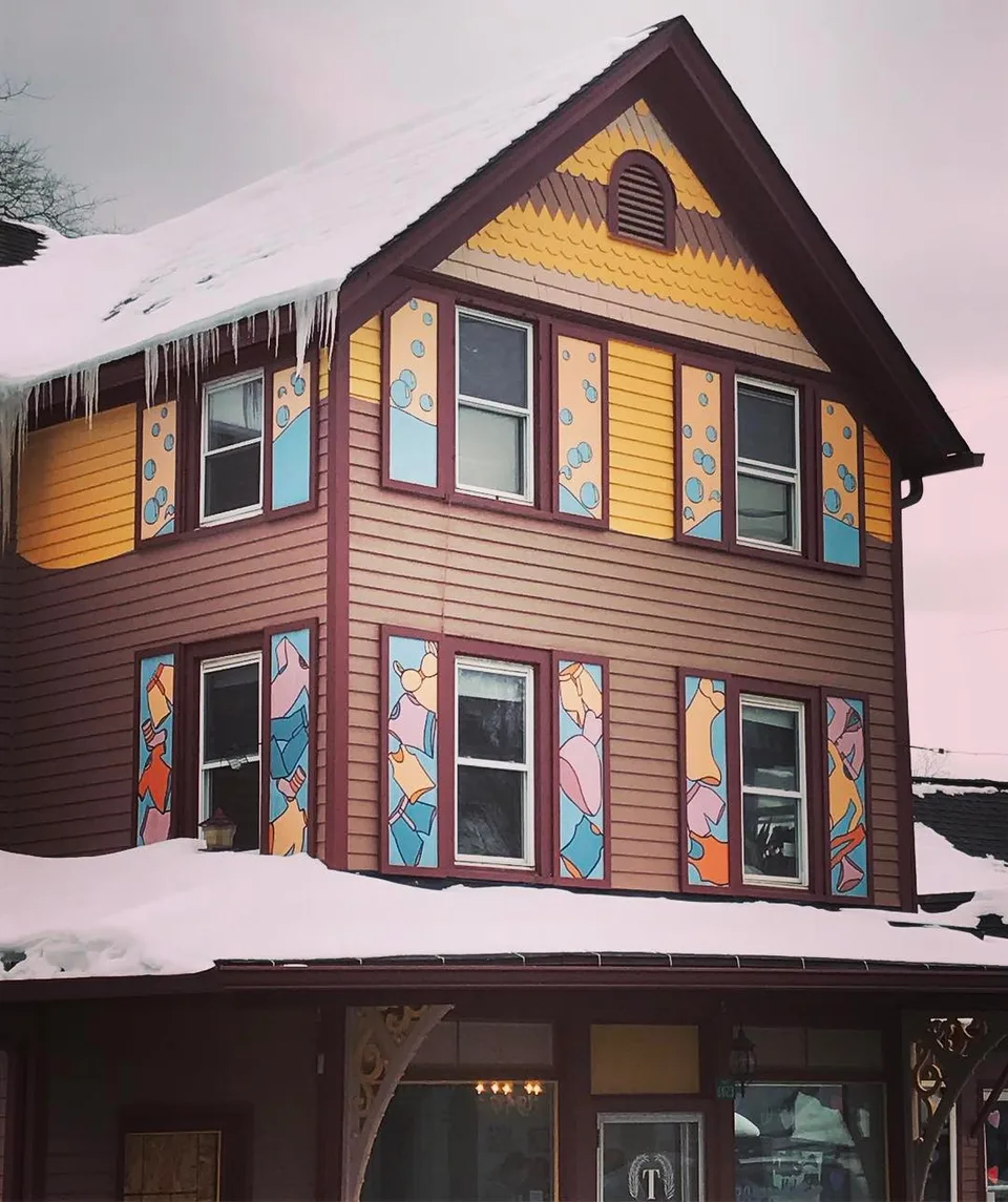 Cloudy with a chance of whipped topping 😊 #snowcappedroofs #smalltownusa…, 1 of 1